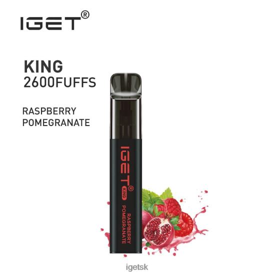 IGET Wholesale - king - 2600 ťahov LR6L68594 malinové granátové jablko