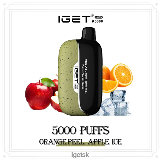 IGET Vape Sale - moon 5000 šlukov LR6L68225 pomarančová kôra jablkový ľad