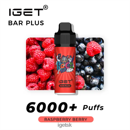 IGET Bar Shop - bar plus - 6000 ťahov LR6L68589 malina bobule