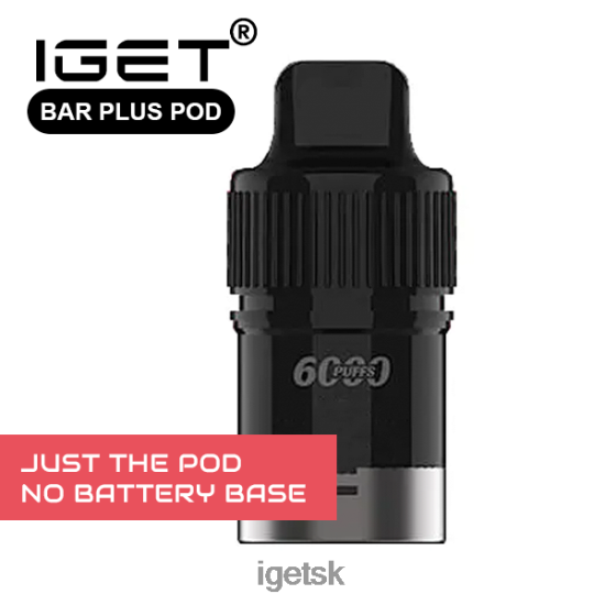 IGET Wholesale - bar plus – len tobolka – banánový ľad – 6 000 šlukov (bez batérie) LR6L68668 iba banánový ľad