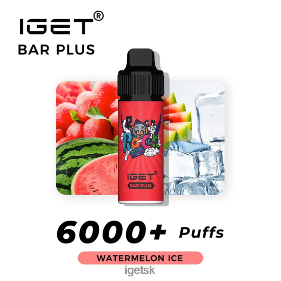 IGET Wholesale - bar plus 6000 ťahov LR6L68247 melónový ľad