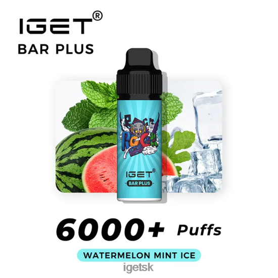 IGET Discount - bar plus 6000 ťahov LR6L68248 vodný melón mätový ľad