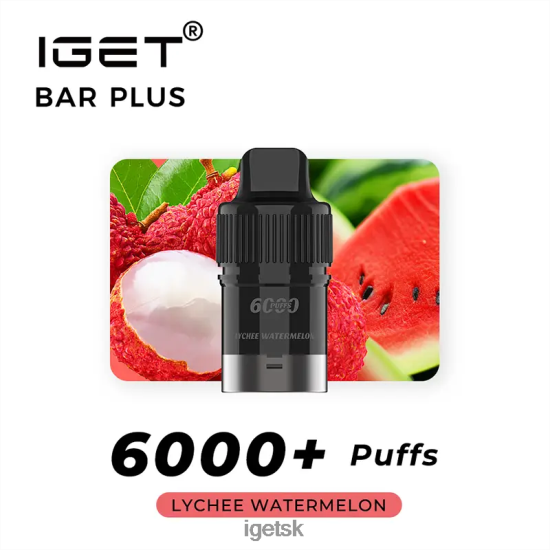 IGET Vape Sale - bar plus pod 6000 ťahov LR6L68255 liči vodný melón