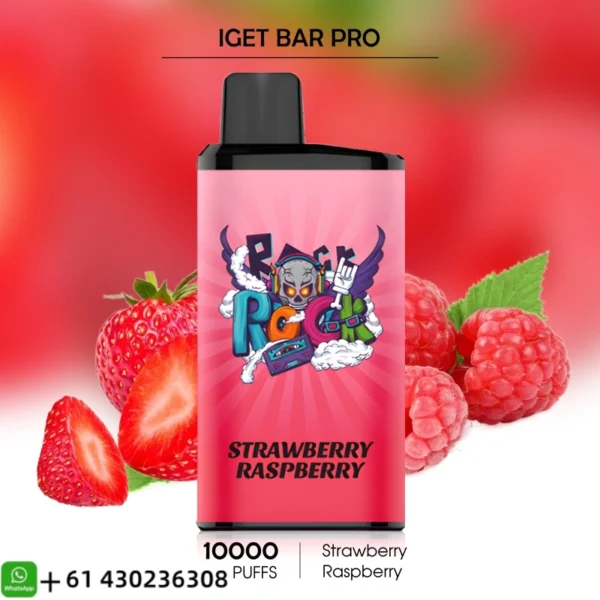 9.webp IGET Bar Pro Strawberry Raspberry 10000 Puffs