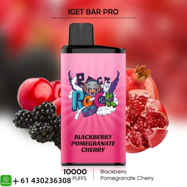 9-fb83.webp IGET Bar Pro Blackberry Pomegranate Cherry 10000 Puffs